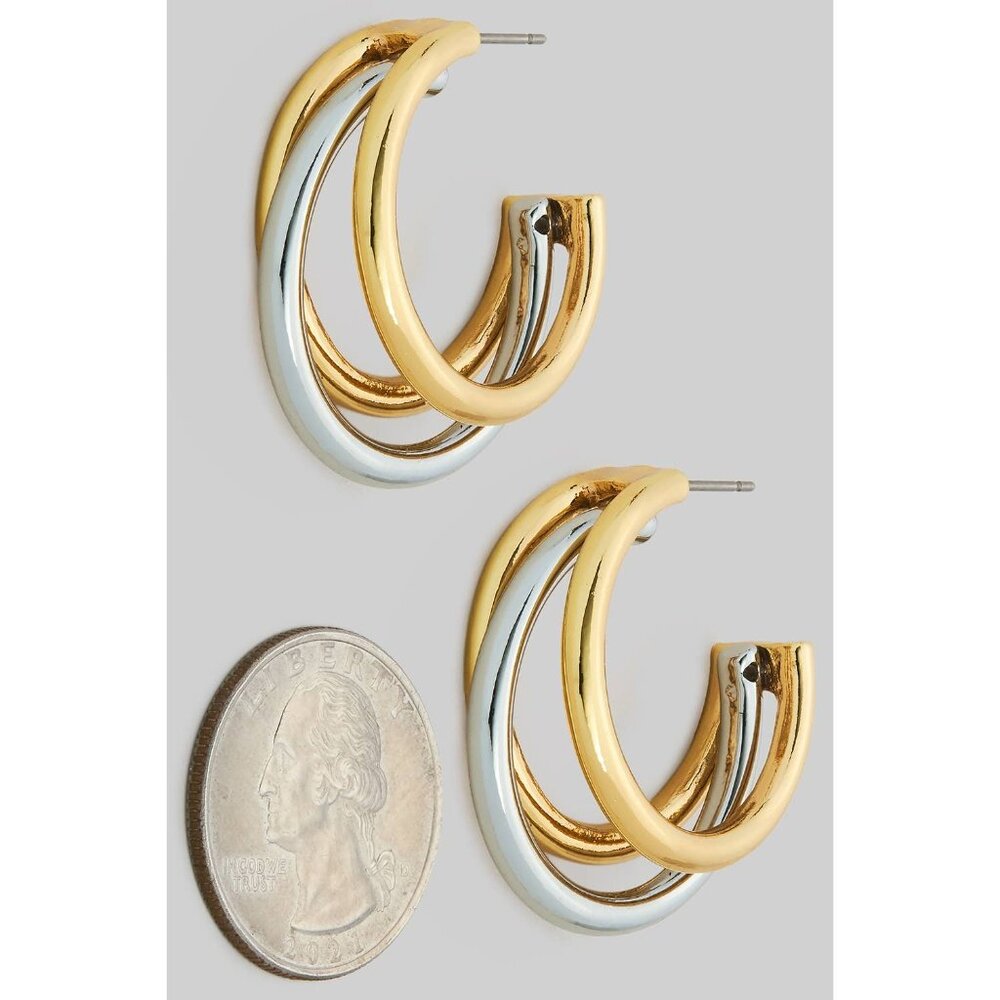 Two Tone Hoops - Picture 2 of 2